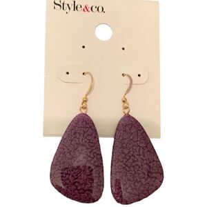 Style & Co. purple earrings NWOT